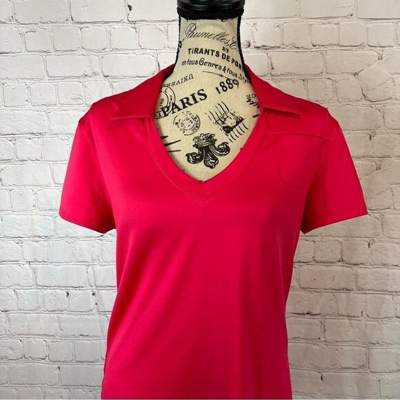 PGA Tour Golf Polo Women’s Size Medium Barbie Pink - Picture 2 of 7